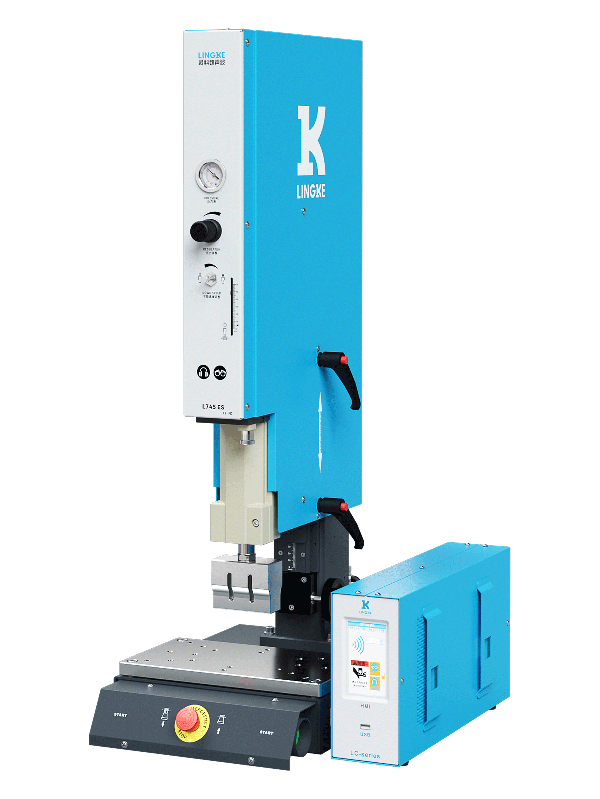 靈科超聲波塑料焊接機 40kHz-1200W L745 ES 數字 靈科超聲波塑料焊接機 40kHz-1200W L745 ES 數字